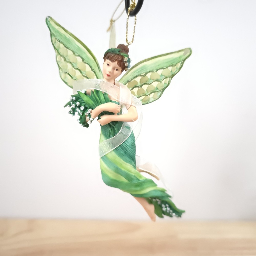 VTG Fairy Ornament On Wings of Light Gift of Lily of The Valley Ashton Drake